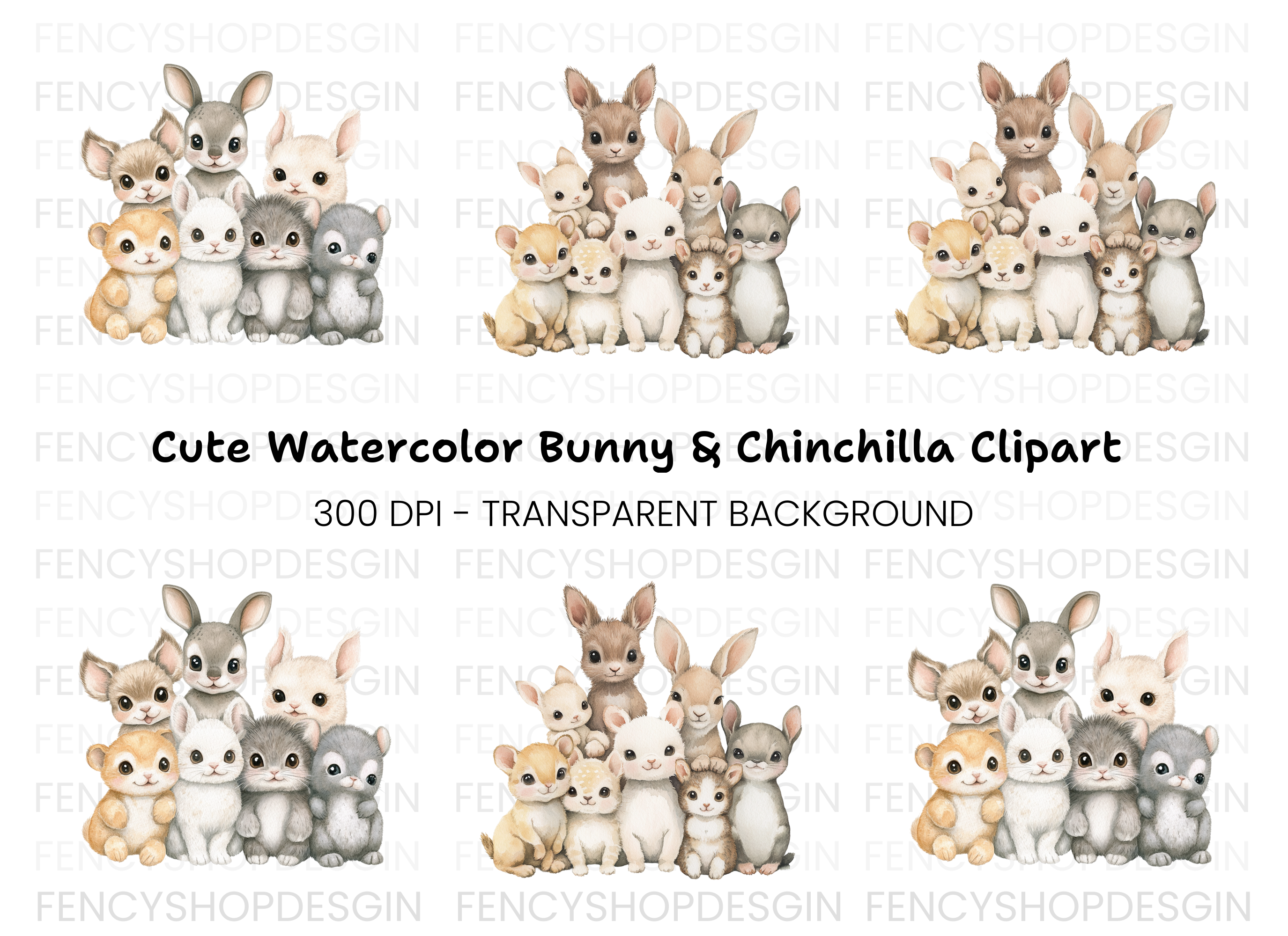 Adorable Baby Forest Animals Clipart Bundle