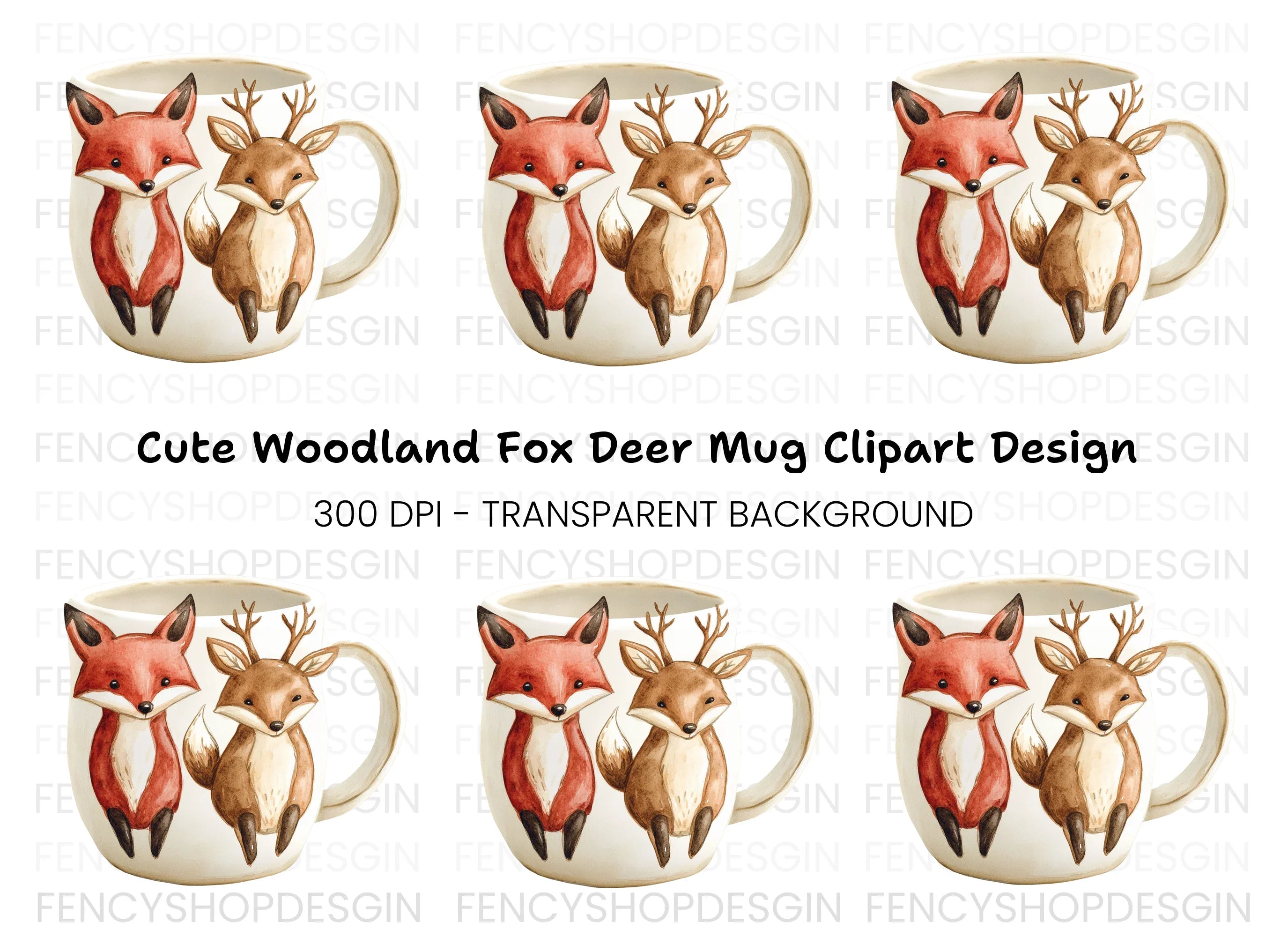 Cute Woodland Animals Clipart Bundle