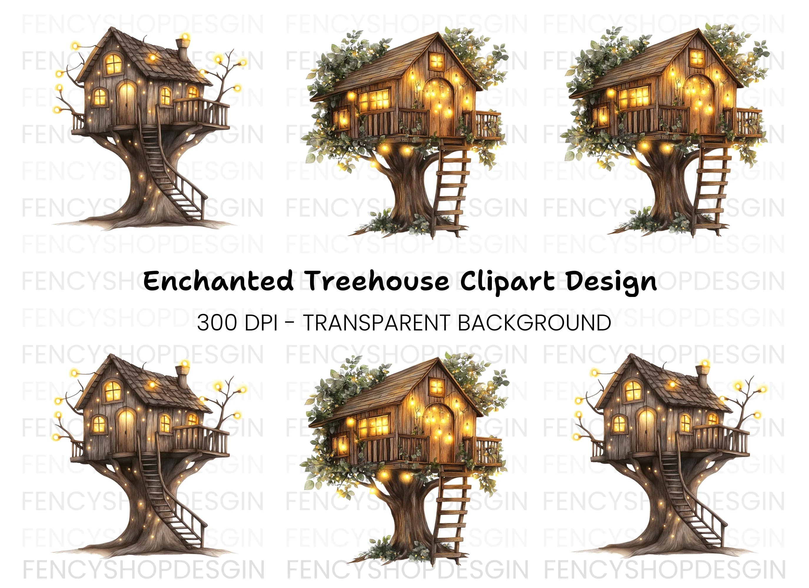 Enchanted Treehouse Clipart Bundle