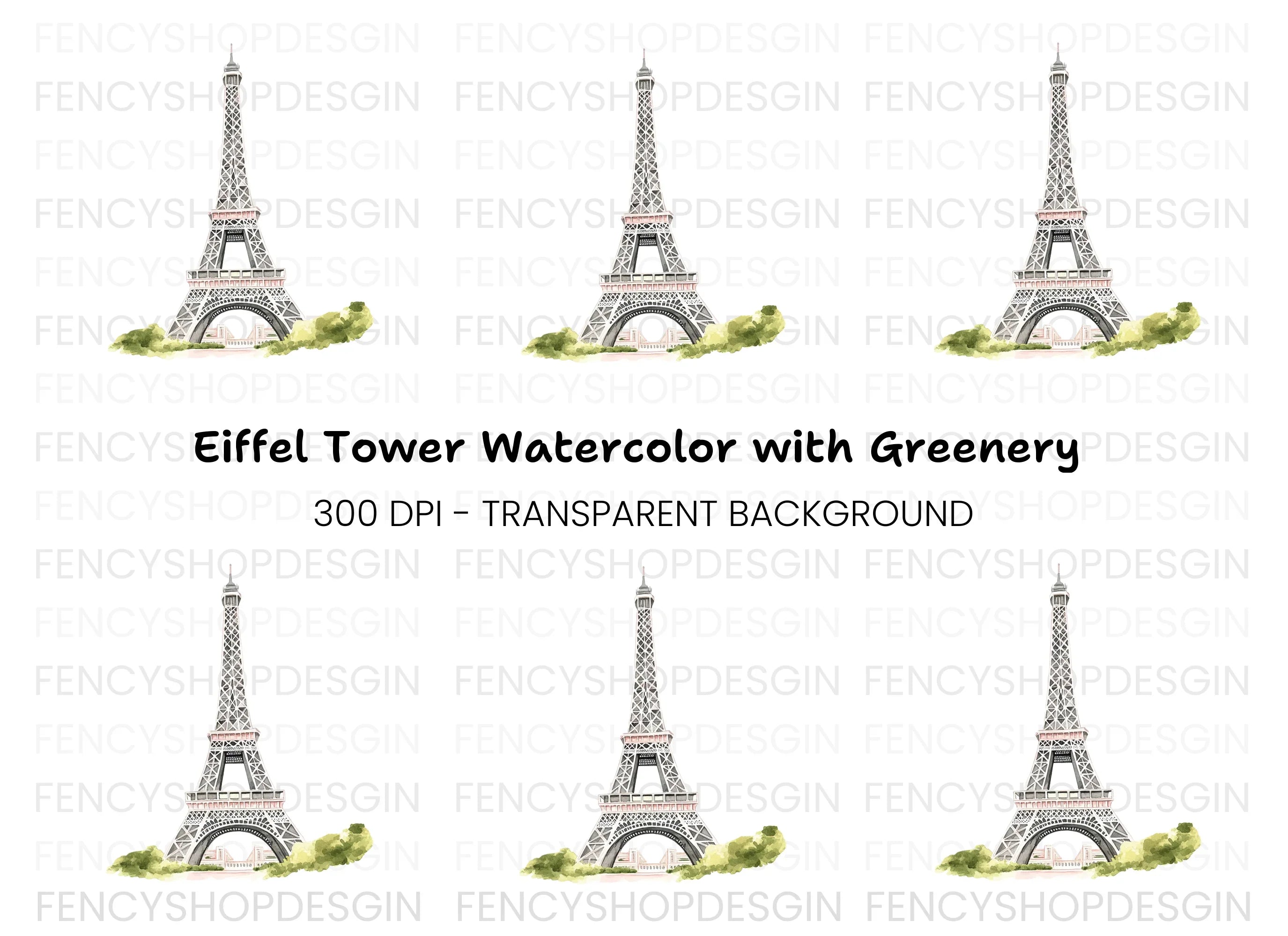 Eiffel Tower Clipart Bundle