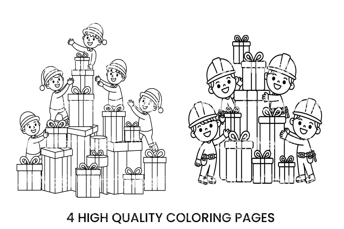 Kids With Gifts Coloring Books