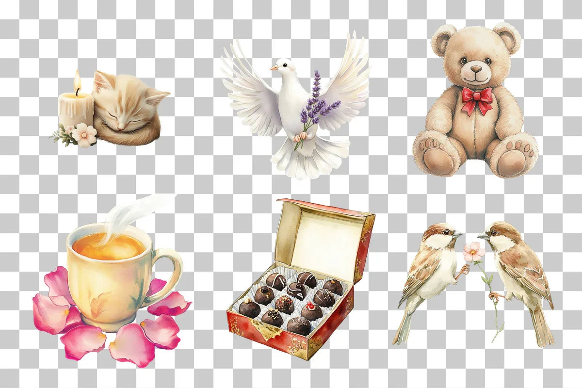 Cute Animals & Sweet Moments Clipart Bundle - CraftNest - Digital Crafting and Art