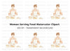 Women's Pasta Cooking Clipart Bundle