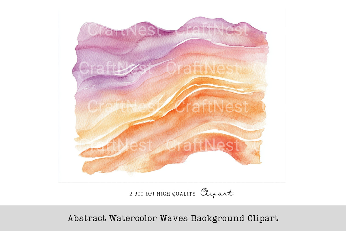 Abstract Waves Background Clipart Bundle