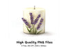 Lavender Candle Illustrations Clipart Bundle
