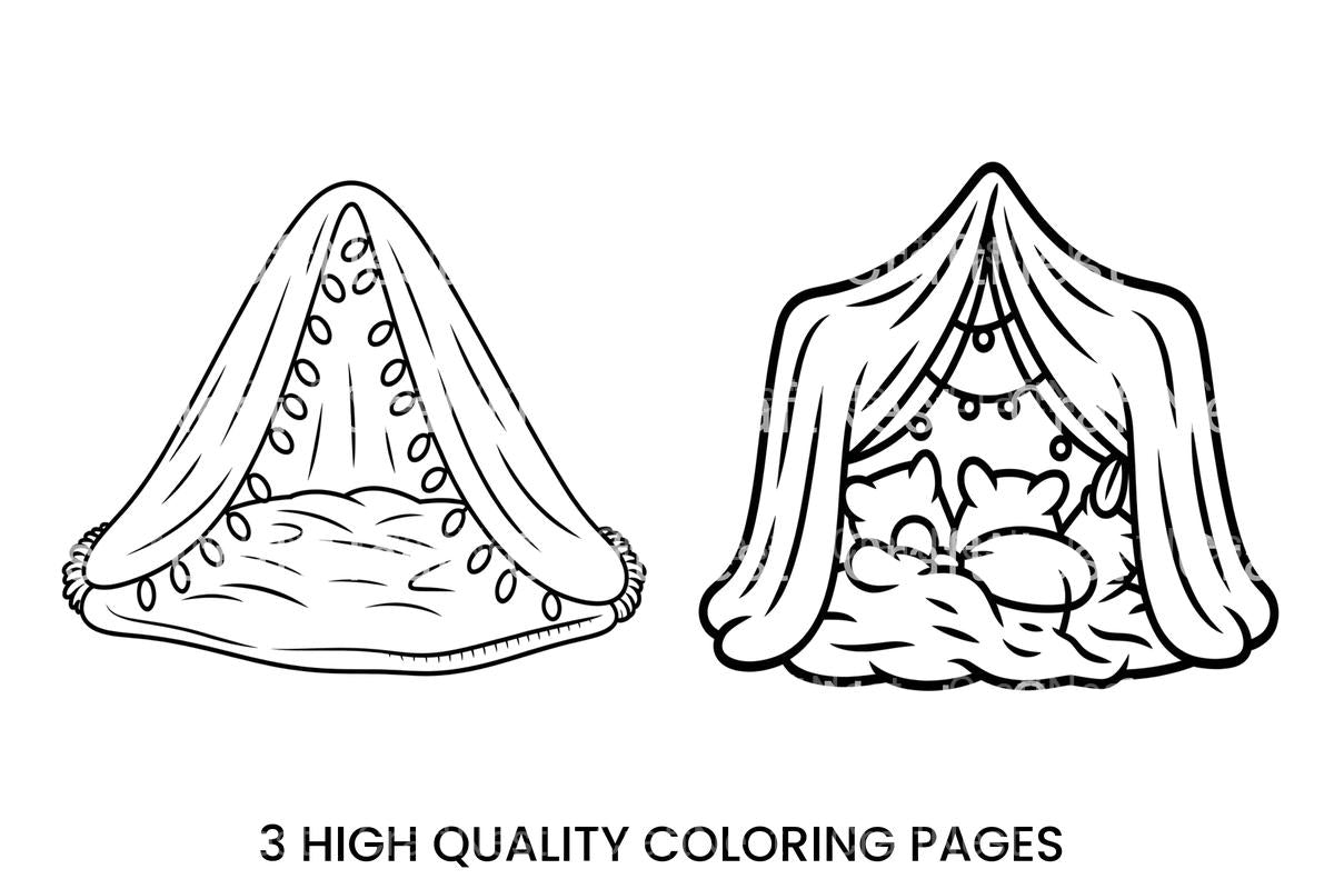Cozy Tent Forts for Kids Coloring Books
