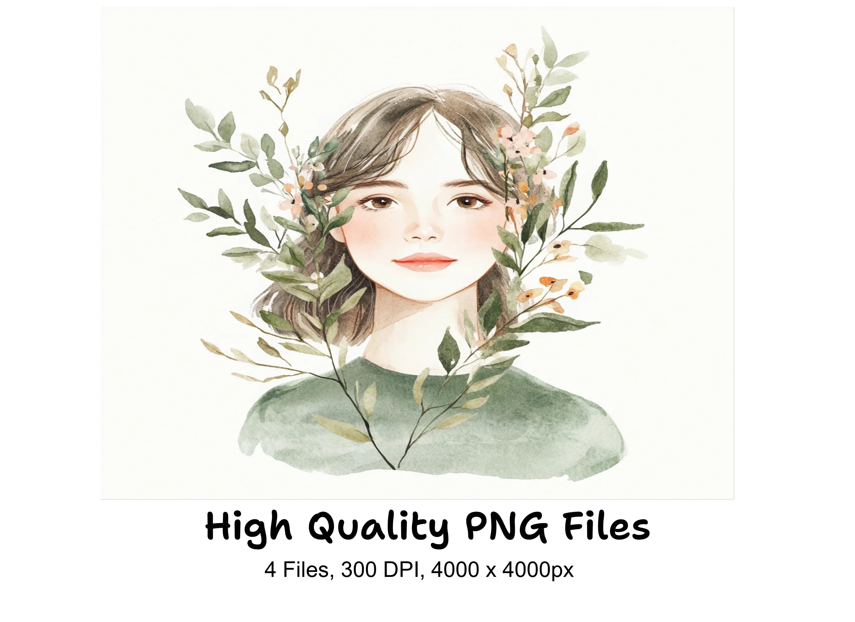 Floral Women Clipart Bundle