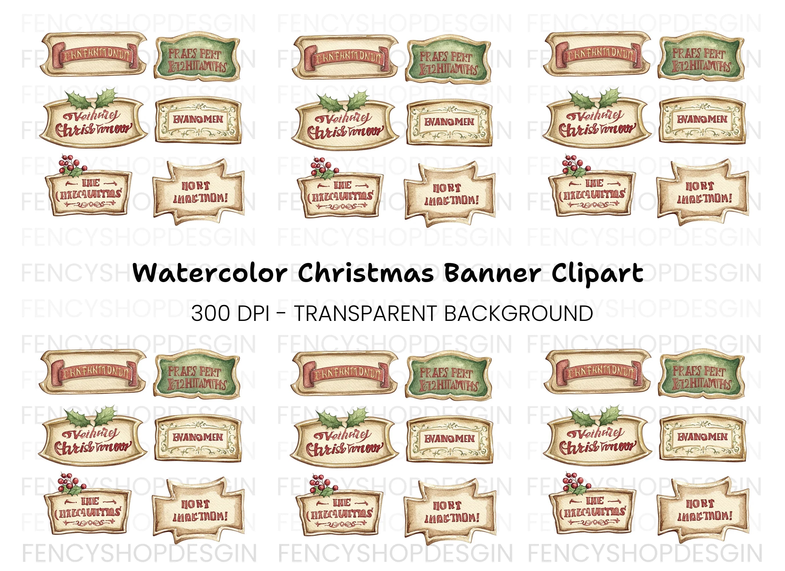 Christmas Labels Clipart Bundle