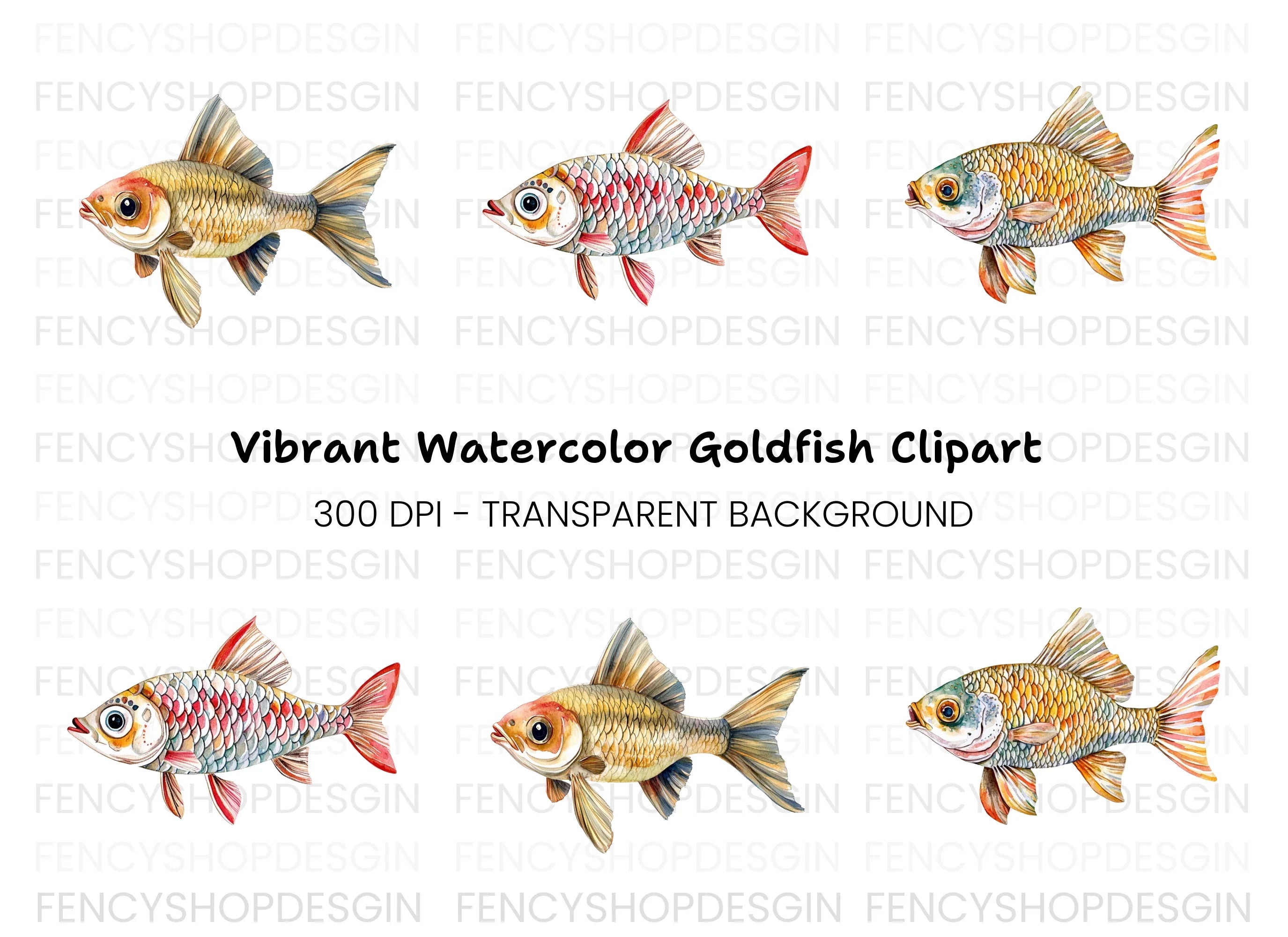 Colorful Fish Clipart Bundle
