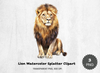Lion Splatter Clipart Bundle