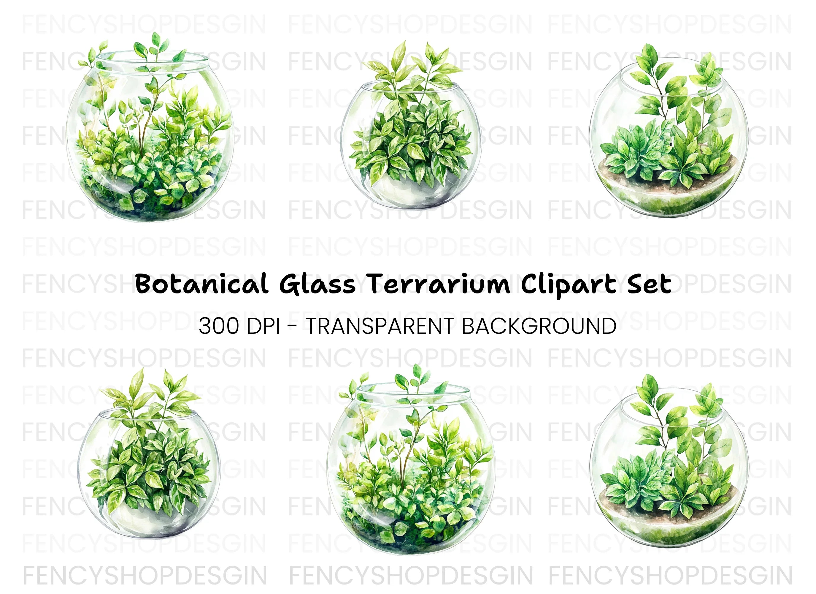 Terrarium Clipart Bundle
