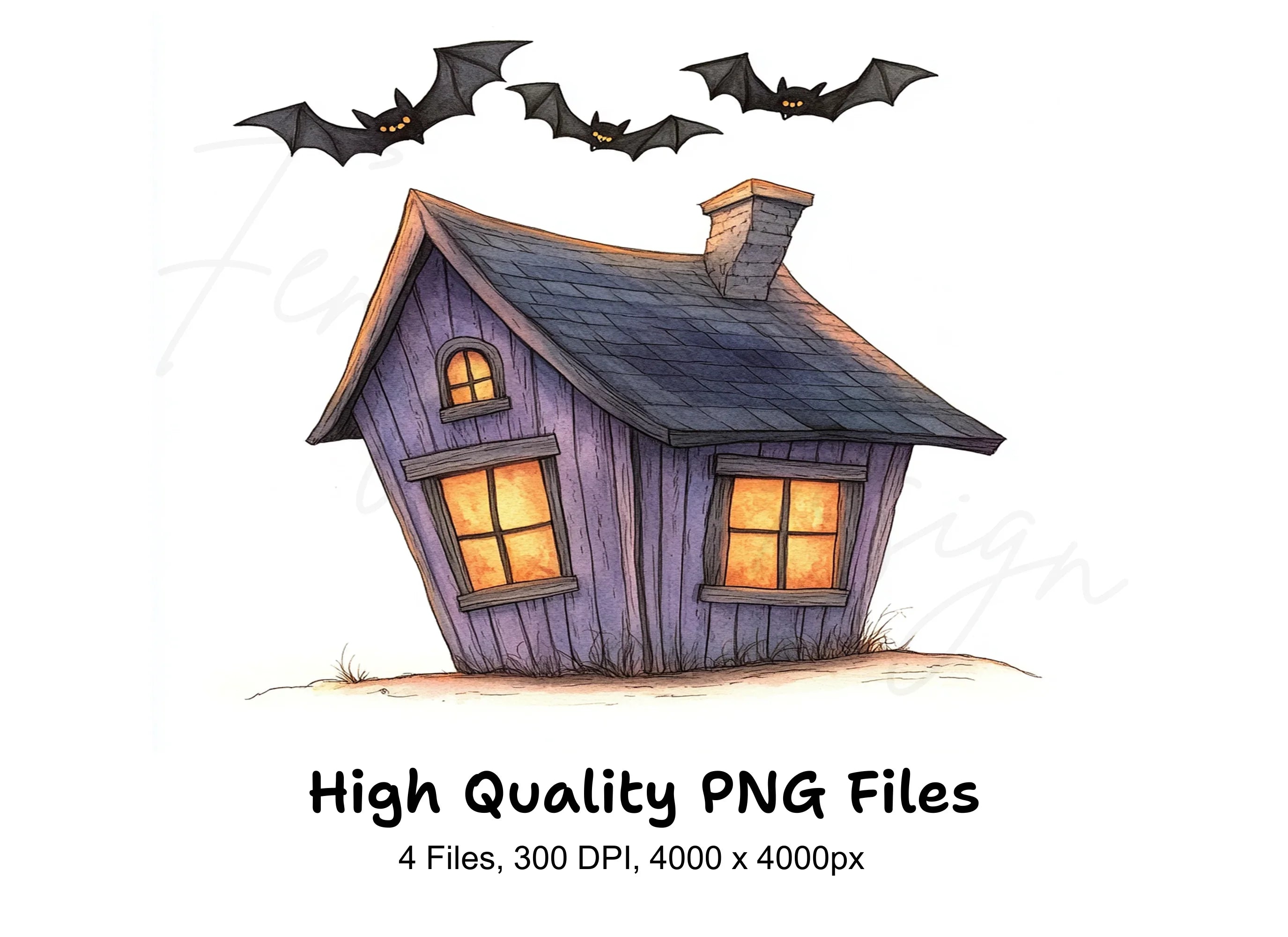 Spooky Haunted House Clipart Bundle