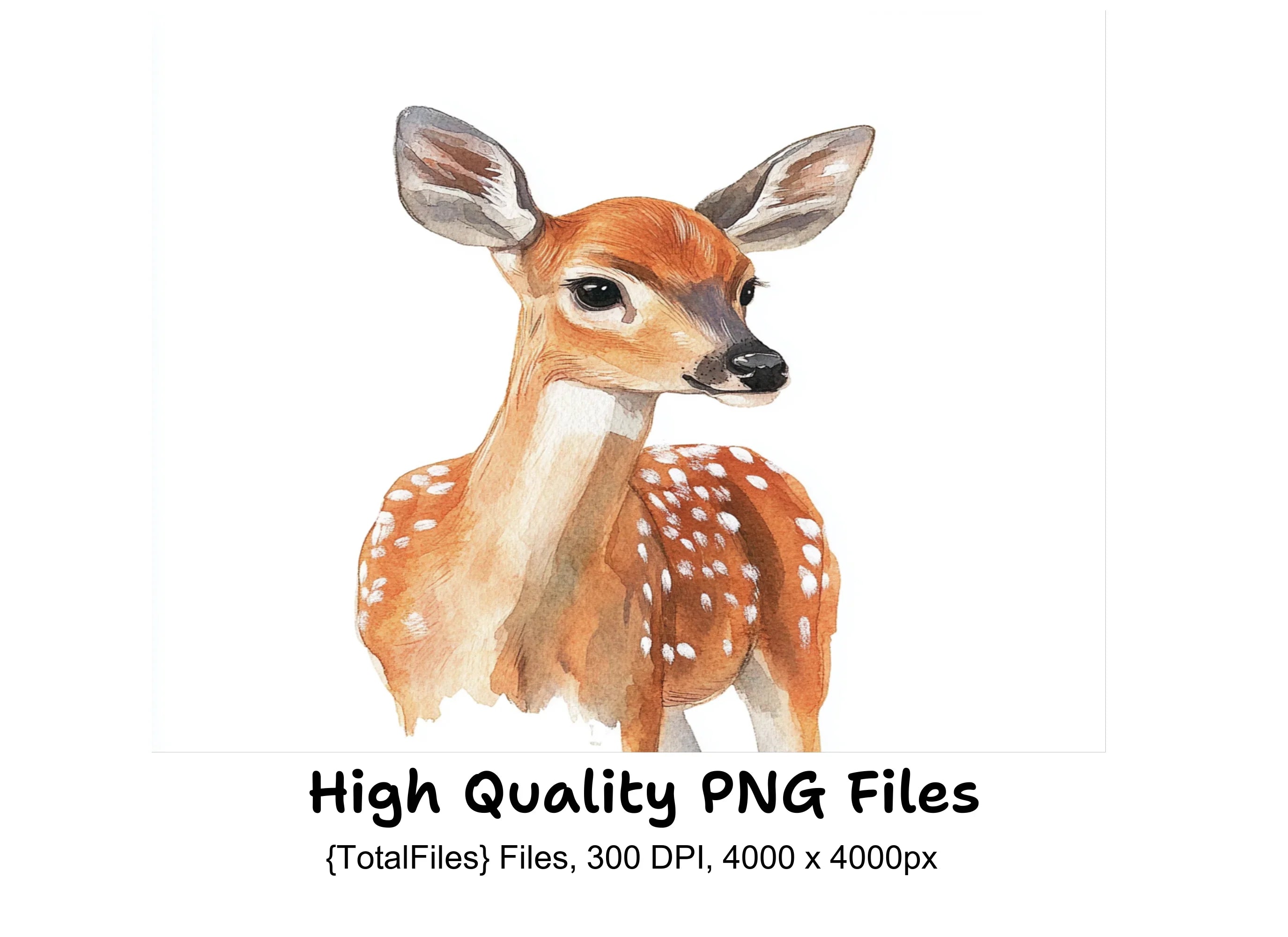 Cute Fawn Clipart Bundle