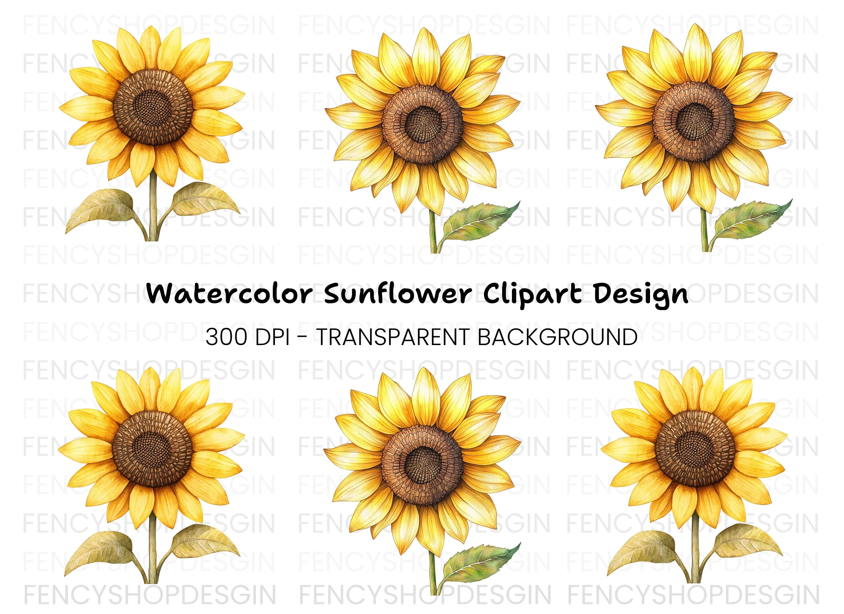Sunflower Clipart Bundle