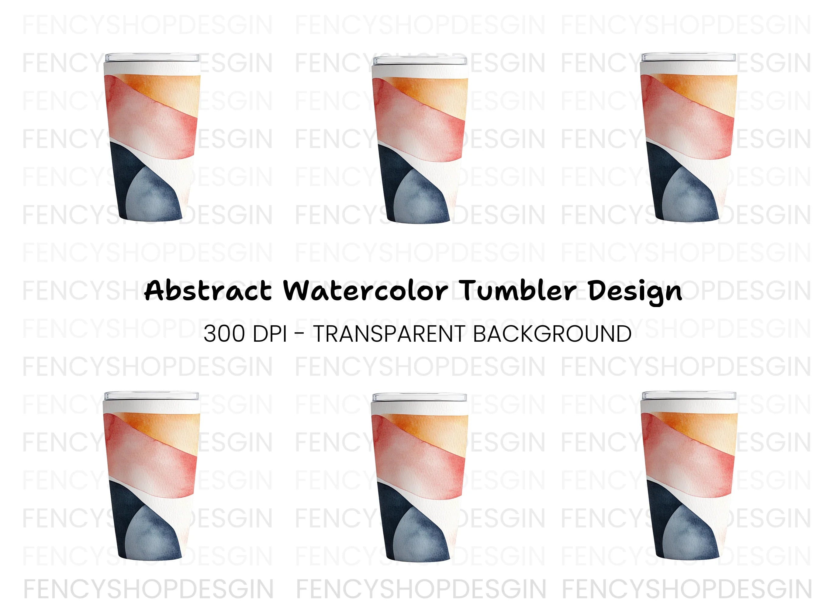 Abstract Tumbler Clipart Bundle