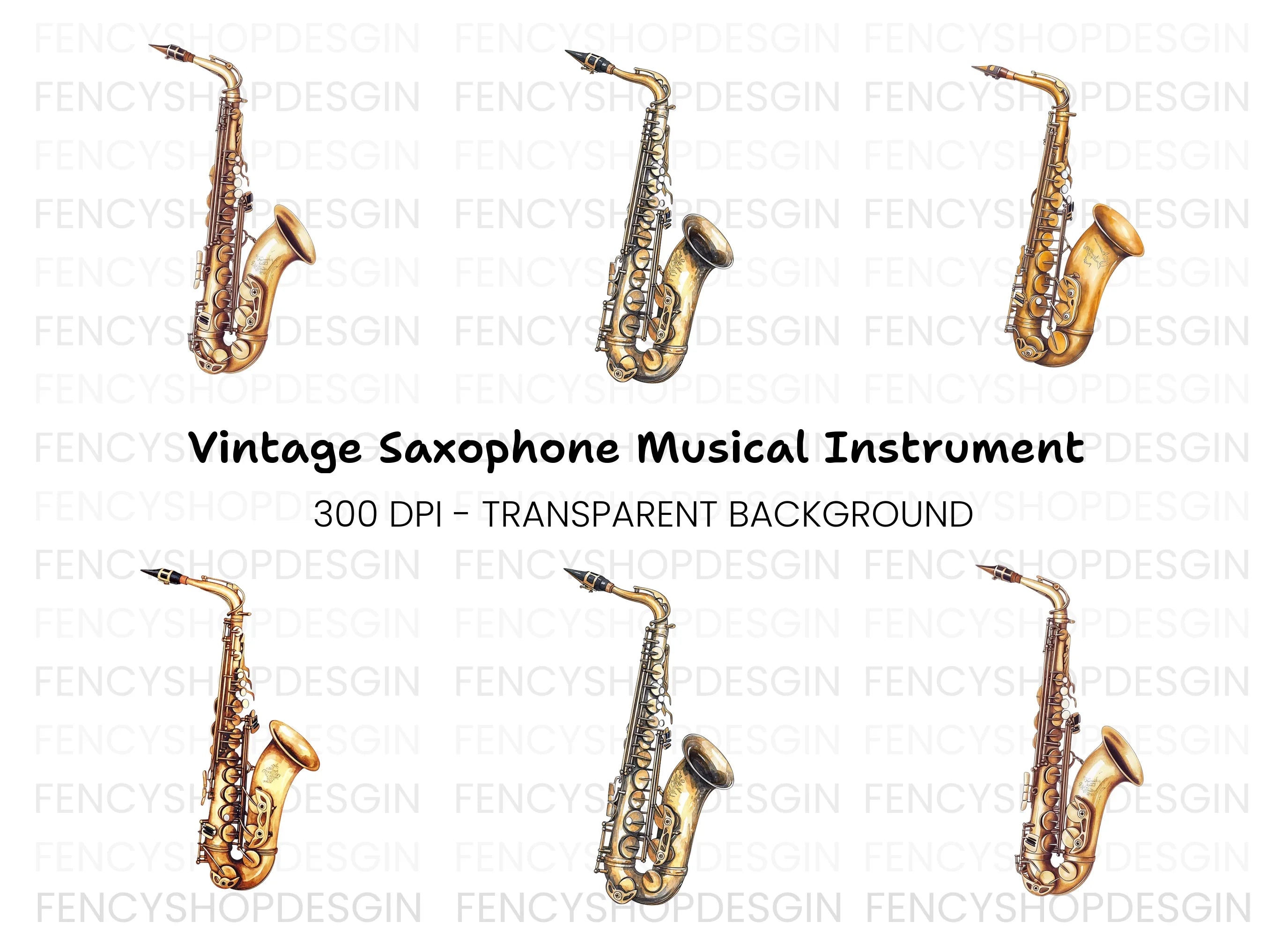 Saxophone Clipart Bundle