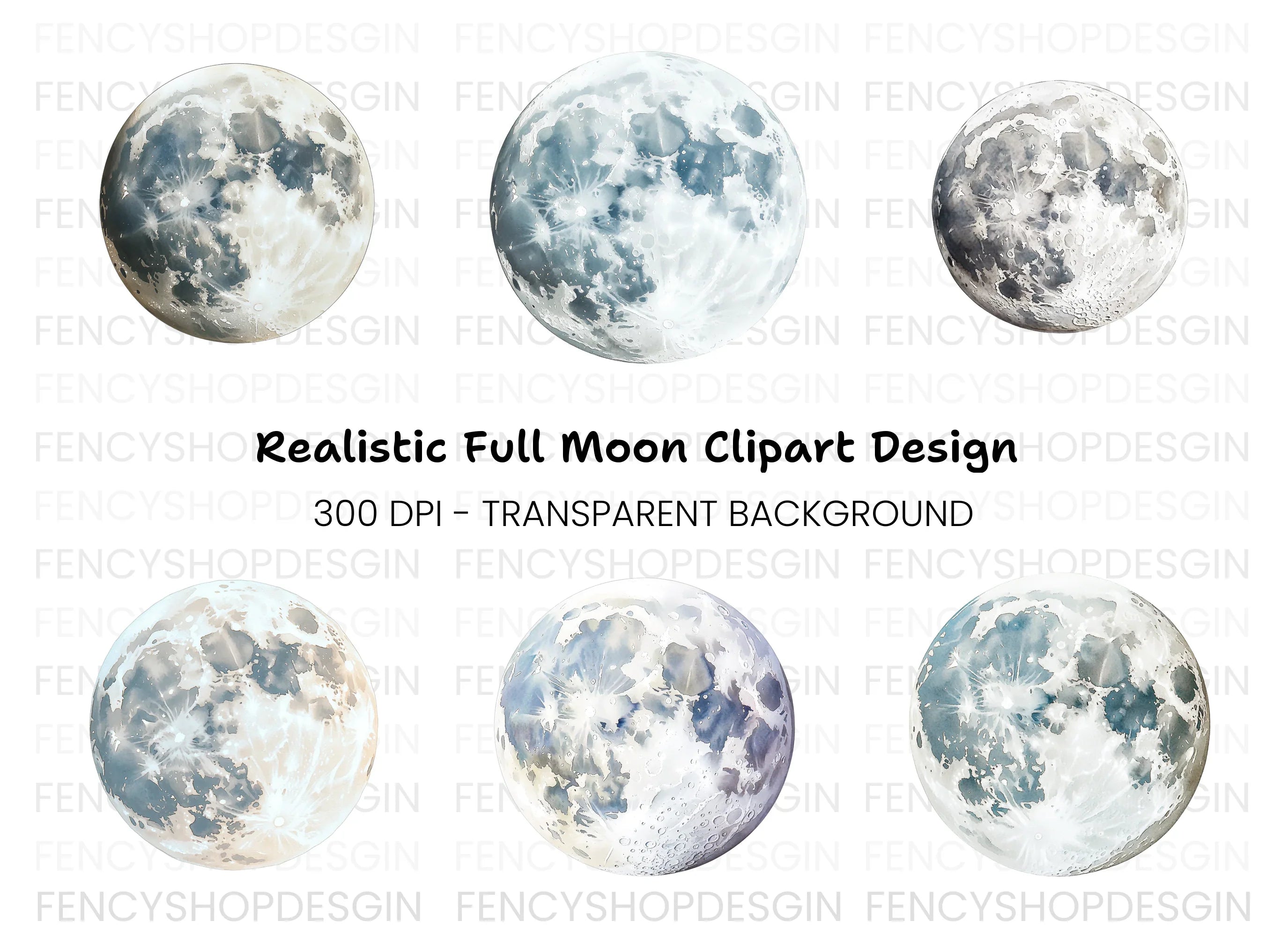 Moon Phases Clipart Bundle
