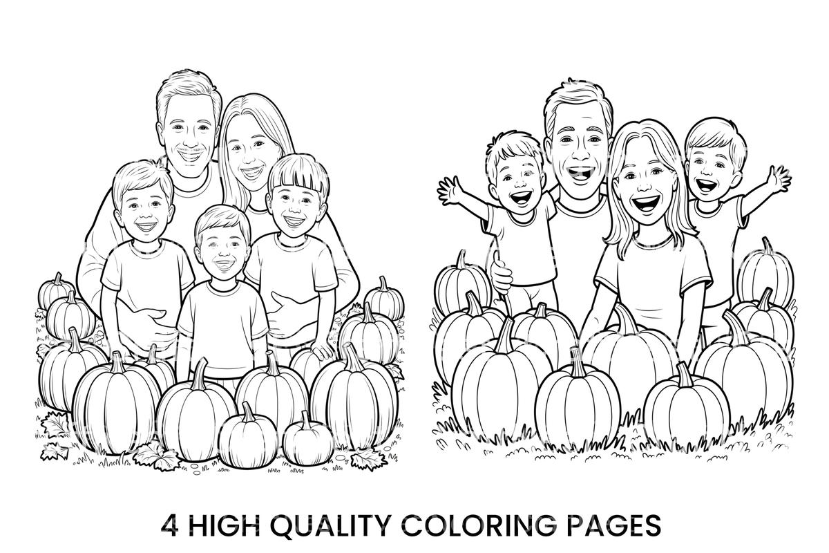 Family Pumpkin Patch Fun Coloring Books
