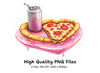 Heart Pizza and Soda Can Clipart Bundle