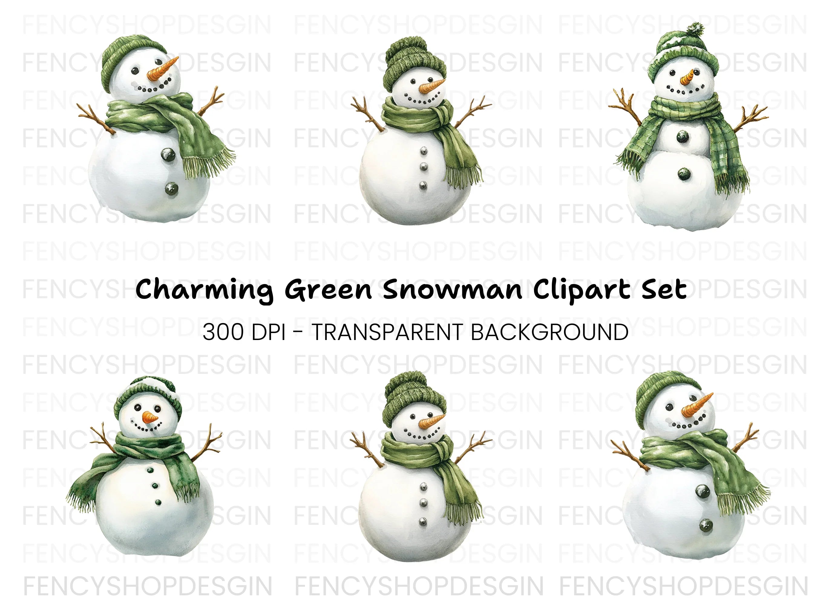 Snowman Clipart Bundle