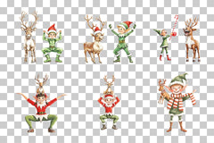 Festive Christmas Elf Reindeer Clipart Bundle - CraftNest - Digital Crafting and Art