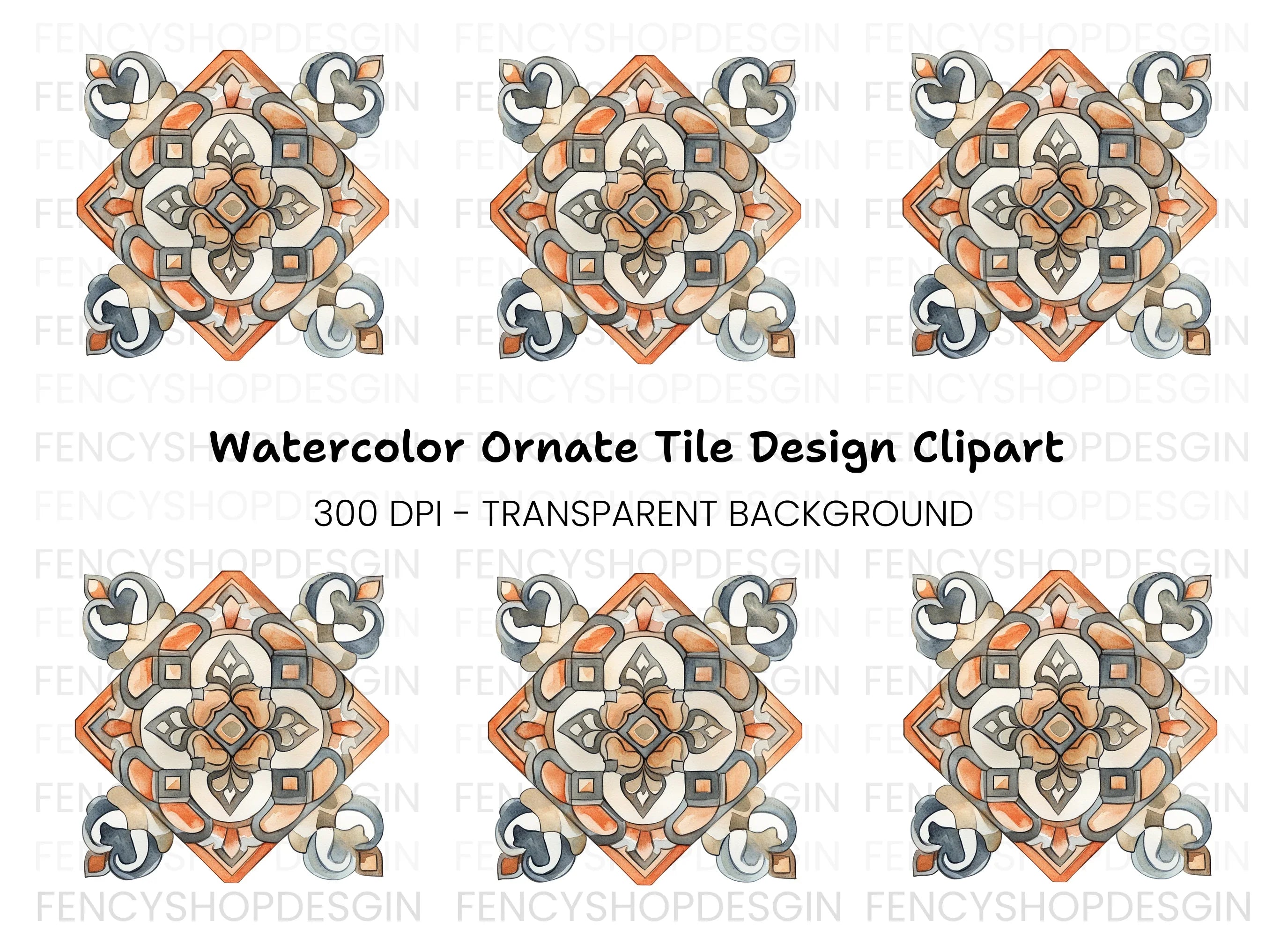 Rustic Tile Clipart Bundle