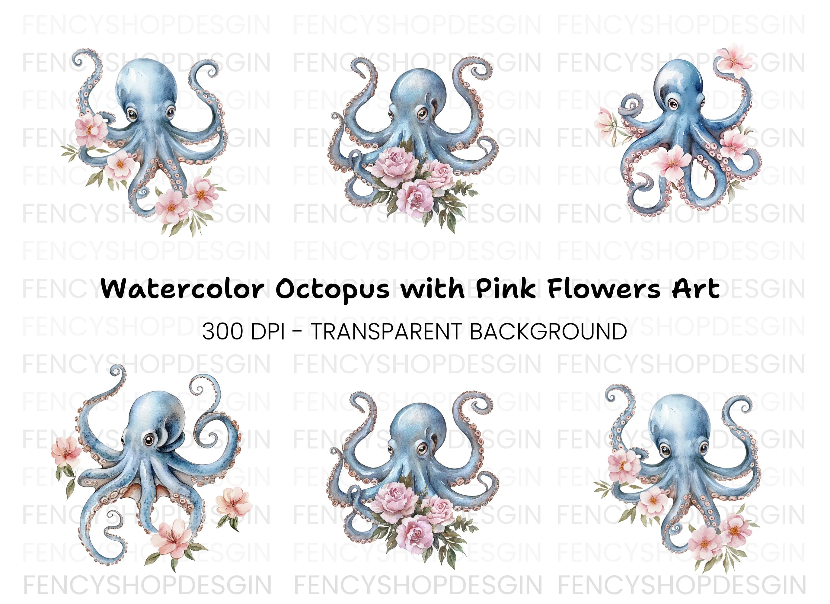 Octopus Clipart Bundle