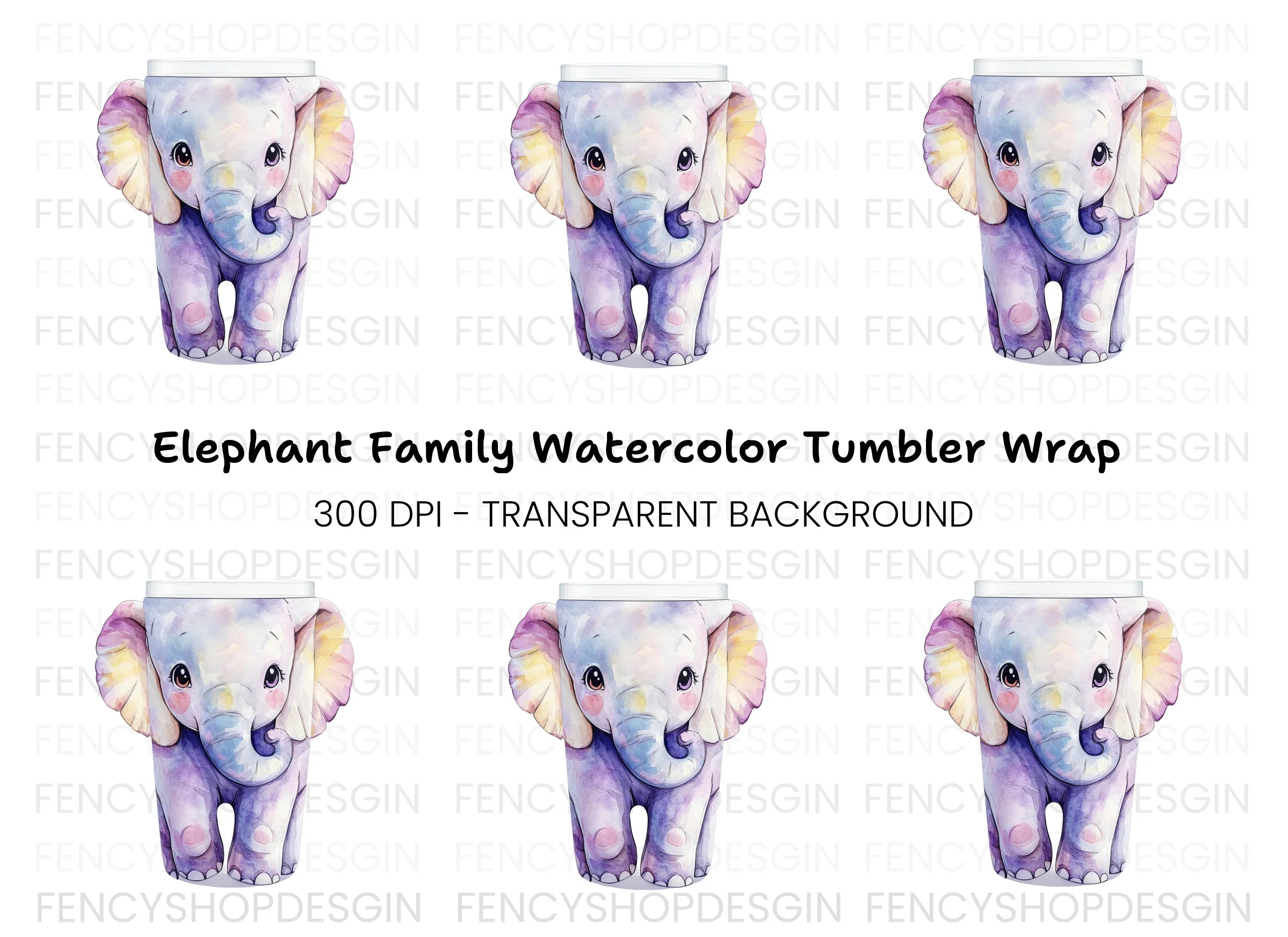 Sweet Elephant Clipart Bundle