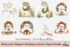 Magical Christmas Unicorn Clipart Bundle