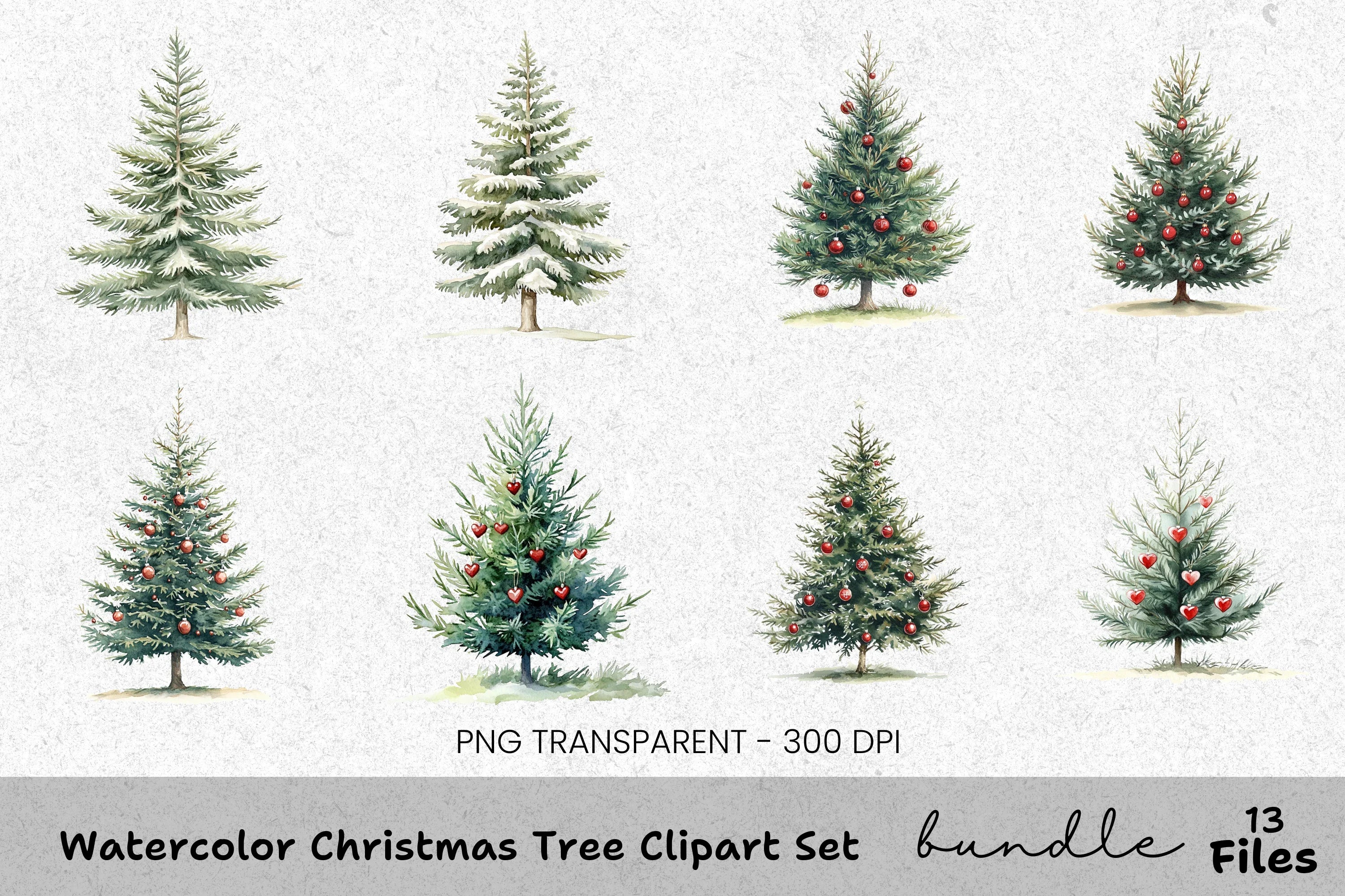 Christmas Tree Clipart Bundle