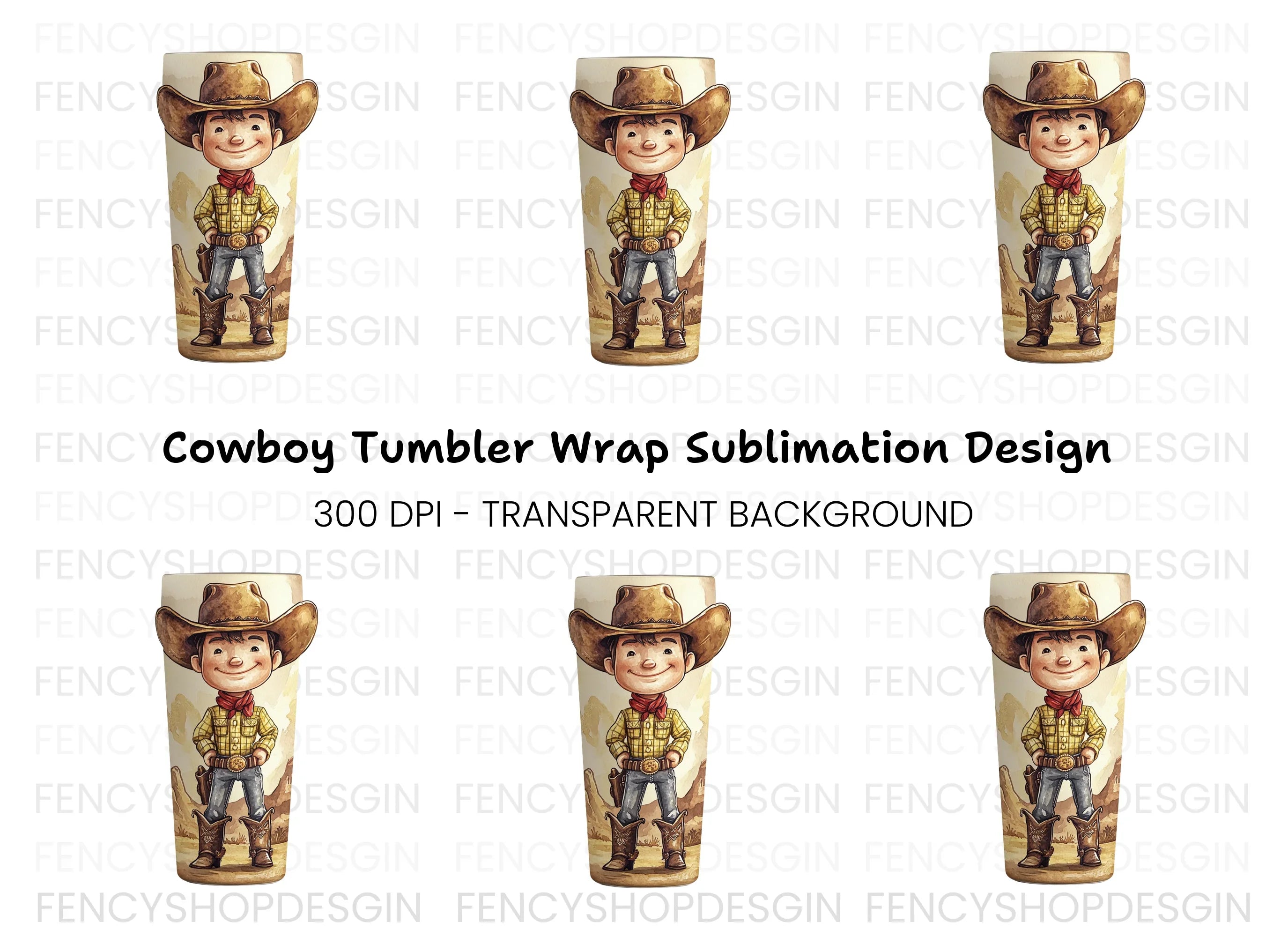 Cute Cowboy Kid Clipart Bundle