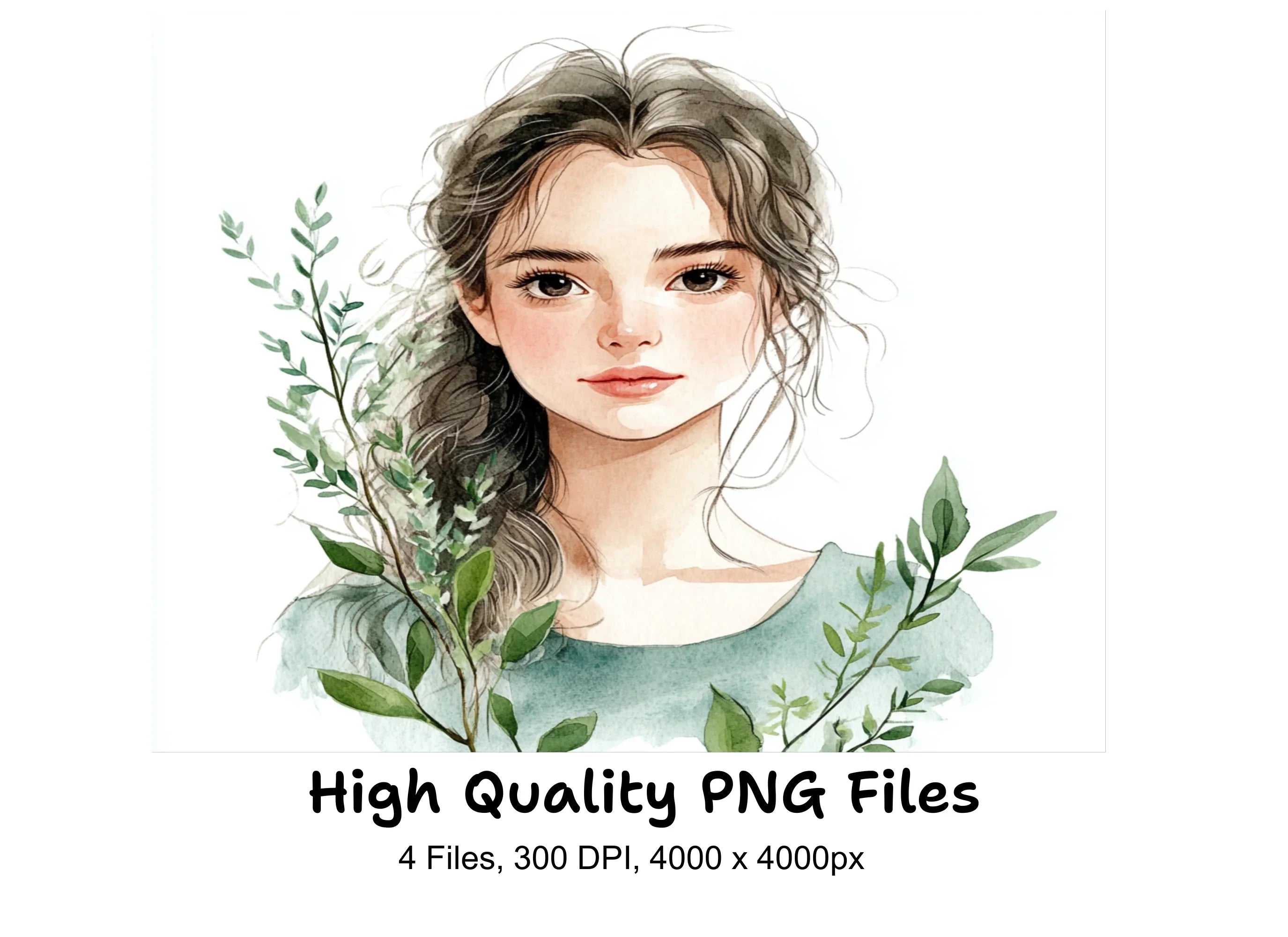Botanical Women Clipart Bundle