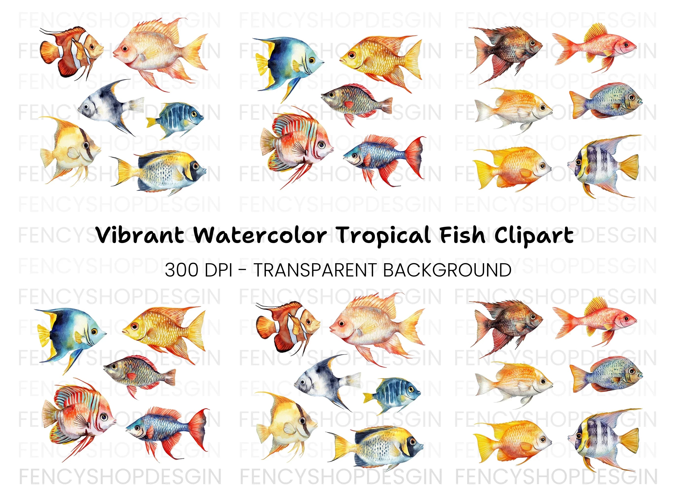 Exotic Fish Clipart Bundle