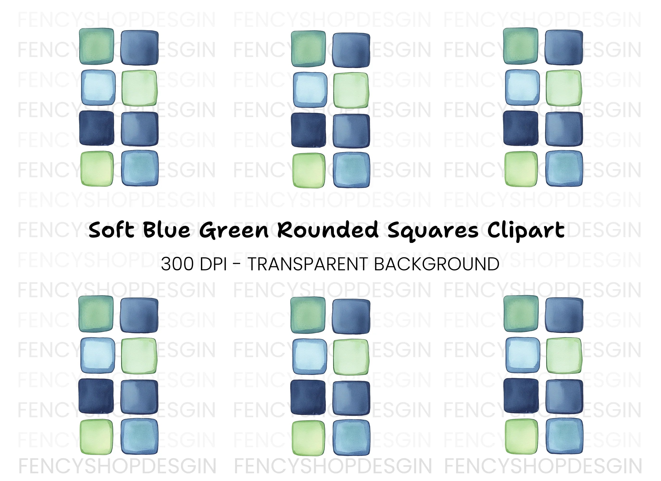 Square Swatches Clipart Bundle
