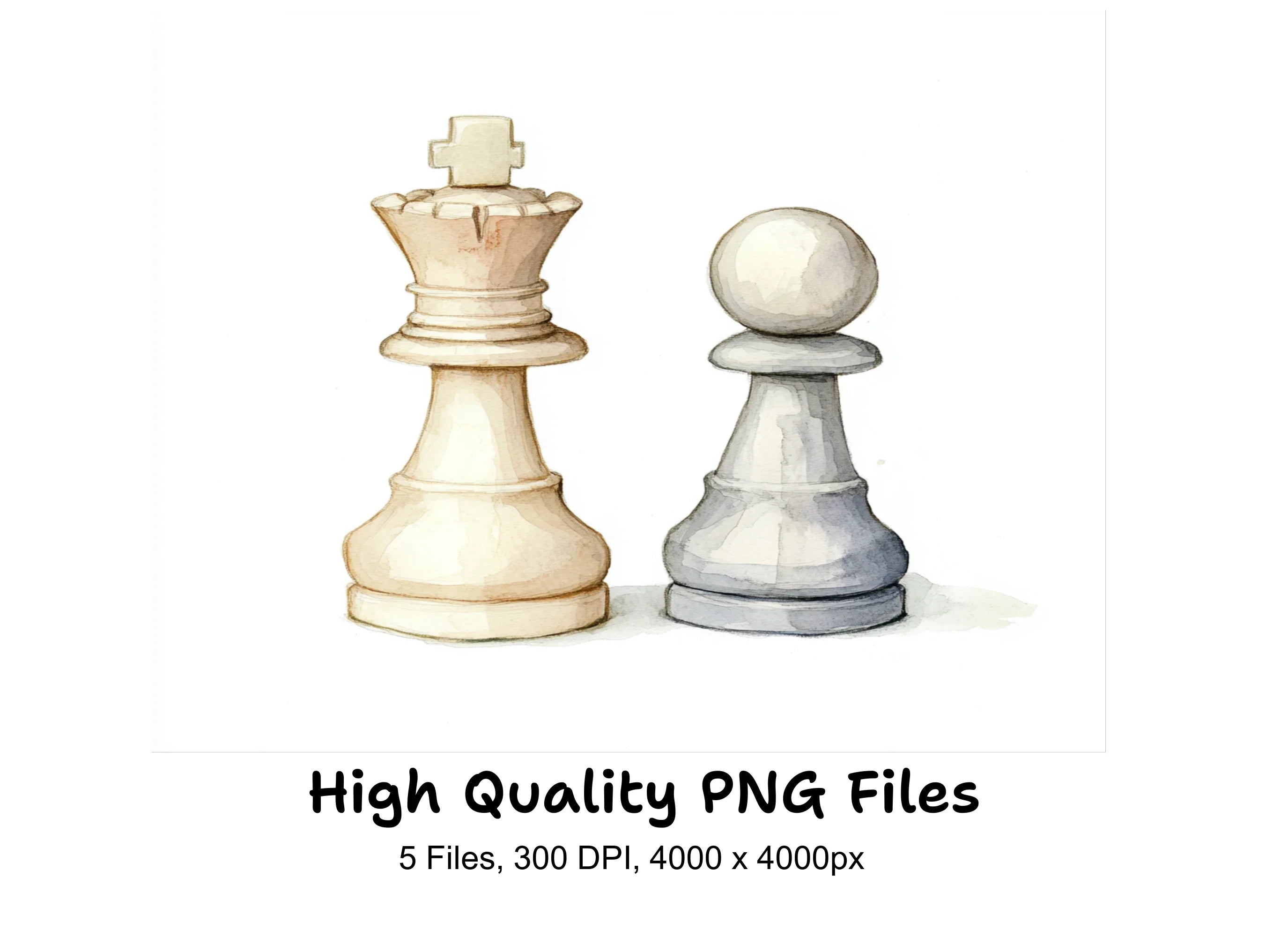 Diverse Chess Pieces Clipart Bundle