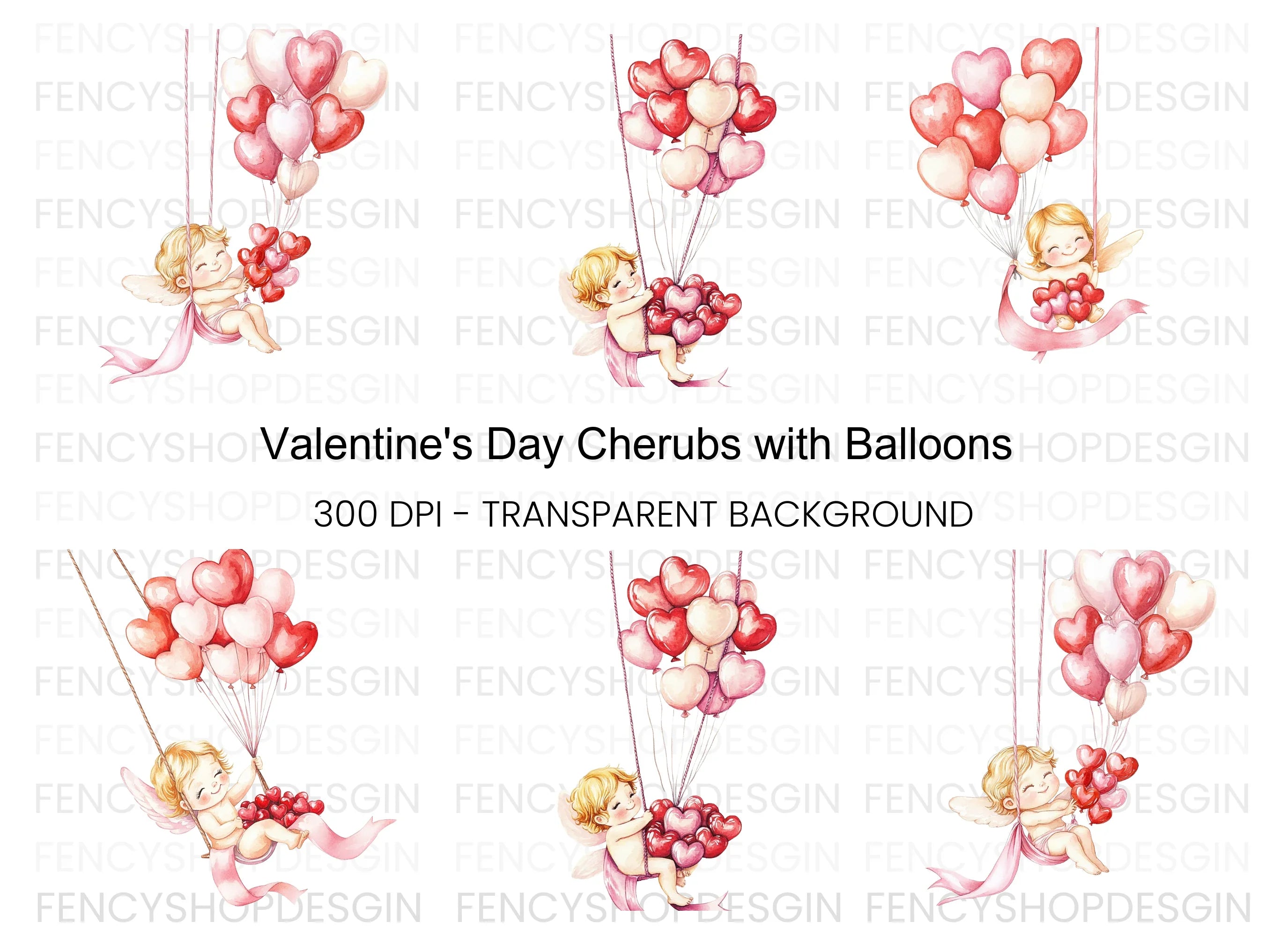 Cute Cupid Valentine Day Clipart Bundle