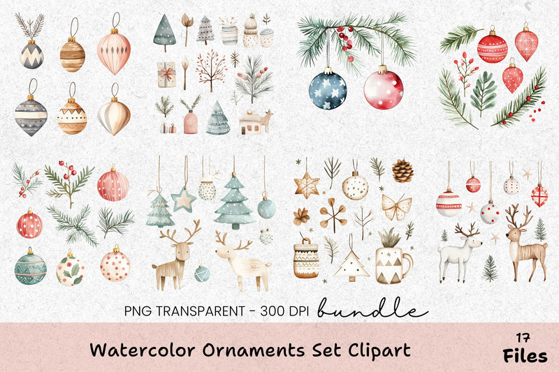 Ornaments Set Clipart Bundle - CraftNest - Digital Crafting and Art