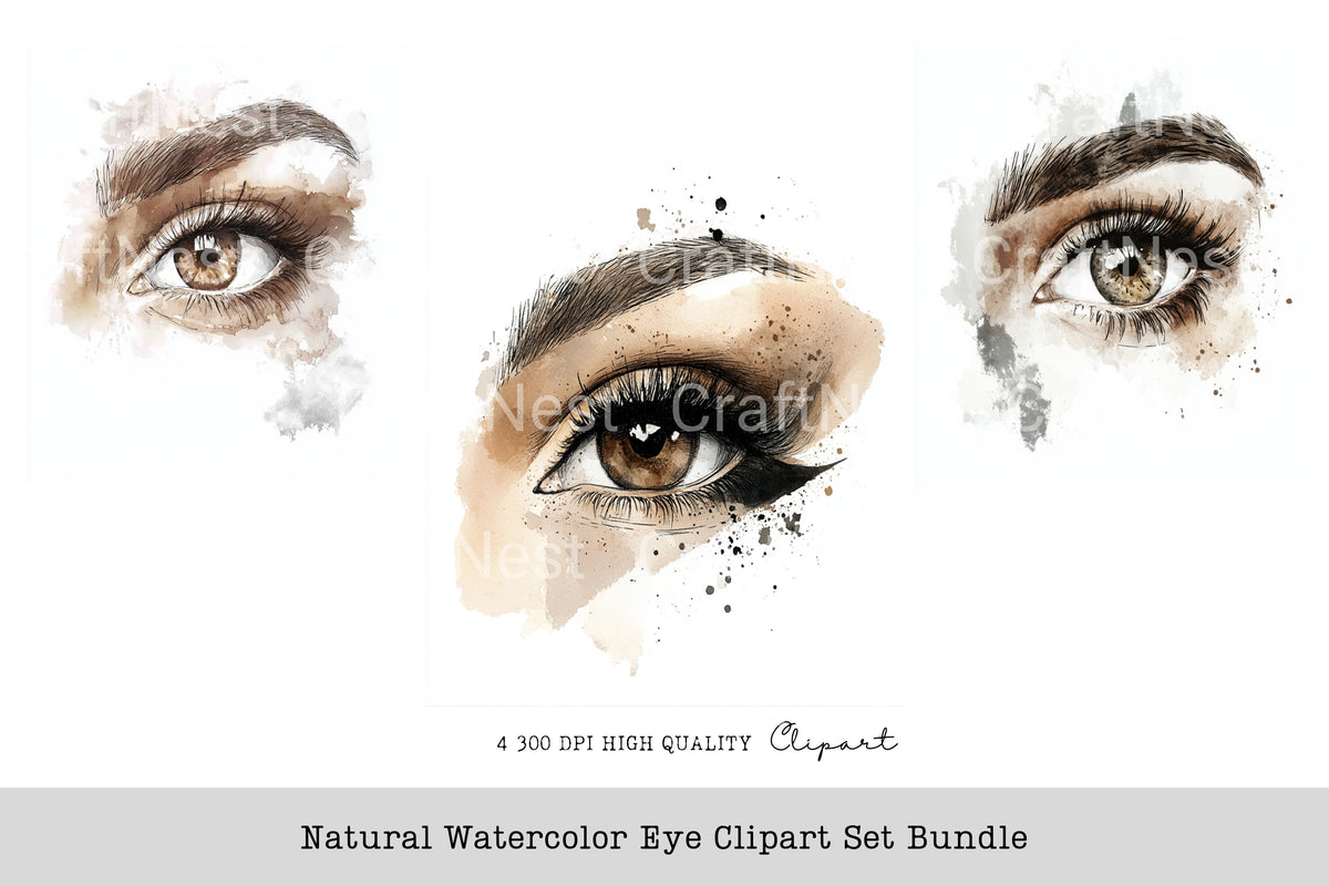 Natural Eye Clipart Bundle