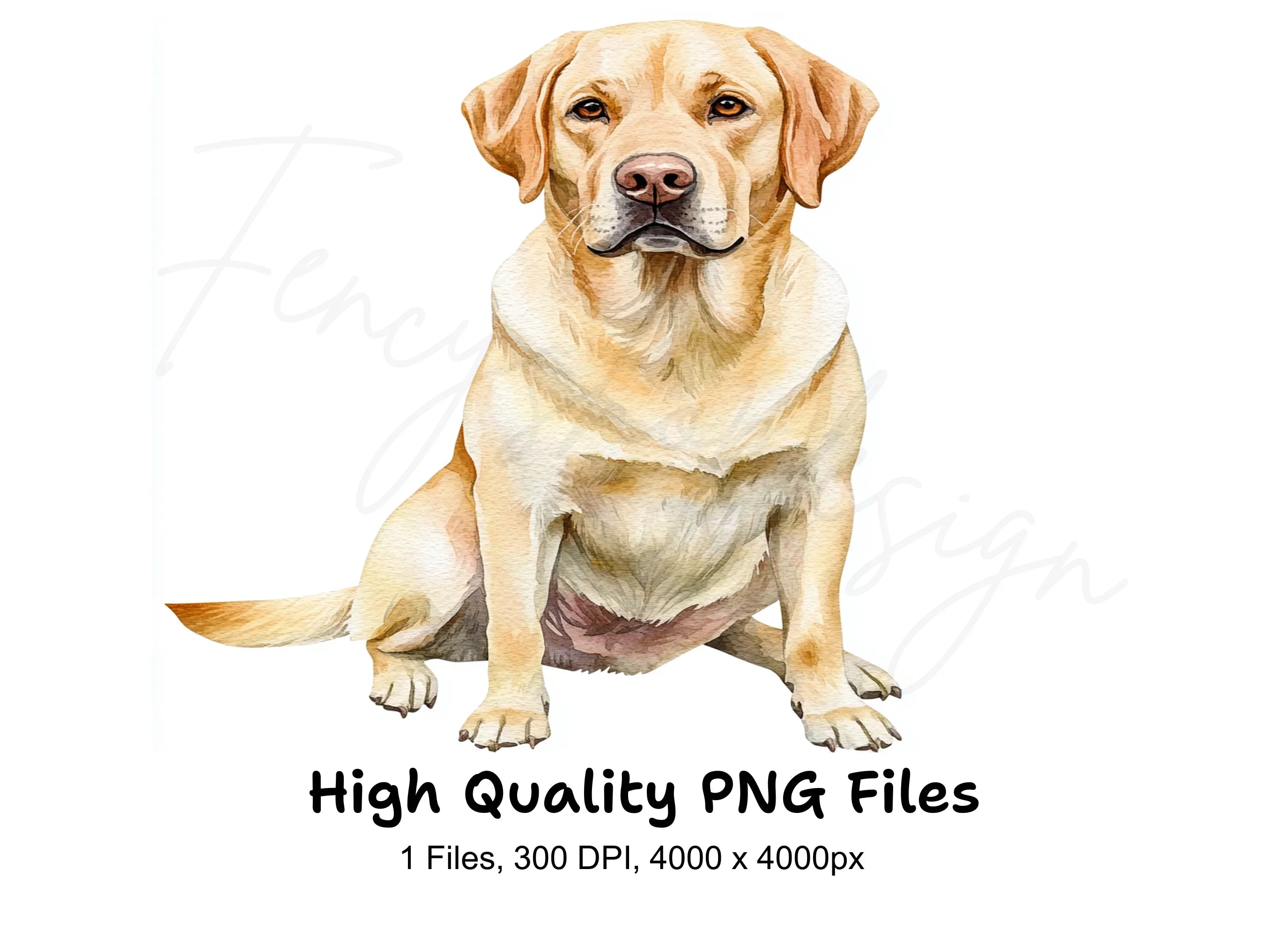 Yellow Labrador Dog Clipart Bundle