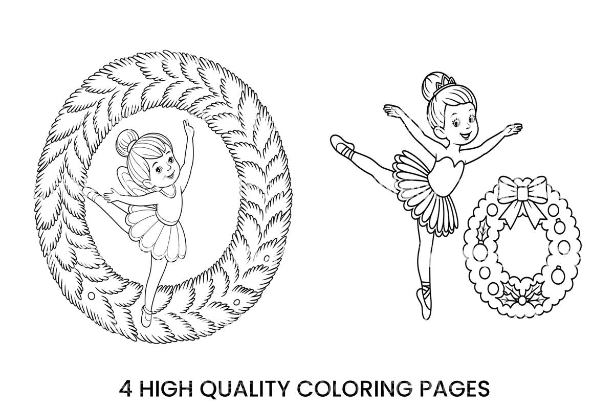 Christmas Ballerina Coloring Books