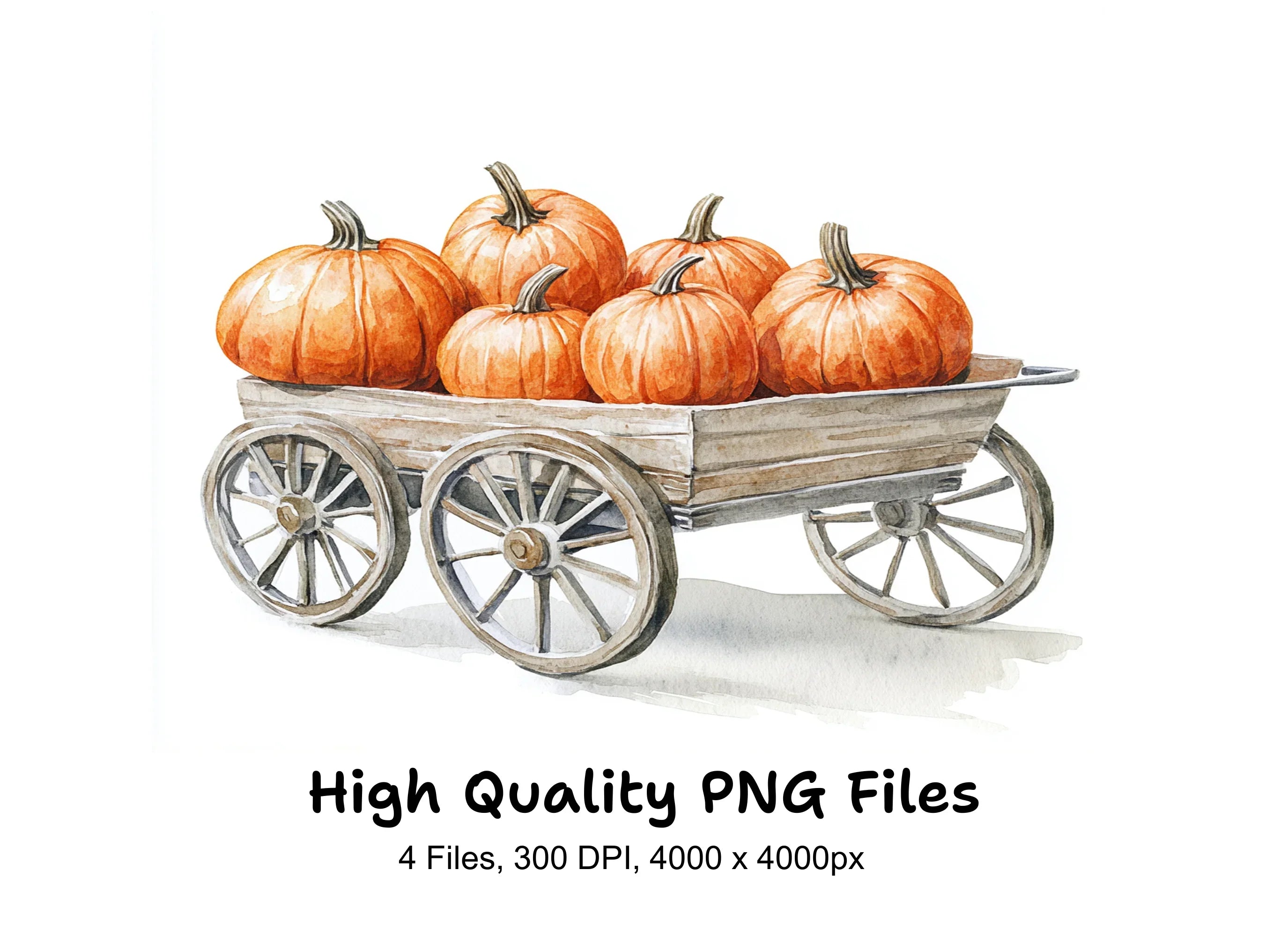 Pumpkin Cart Clipart Bundle