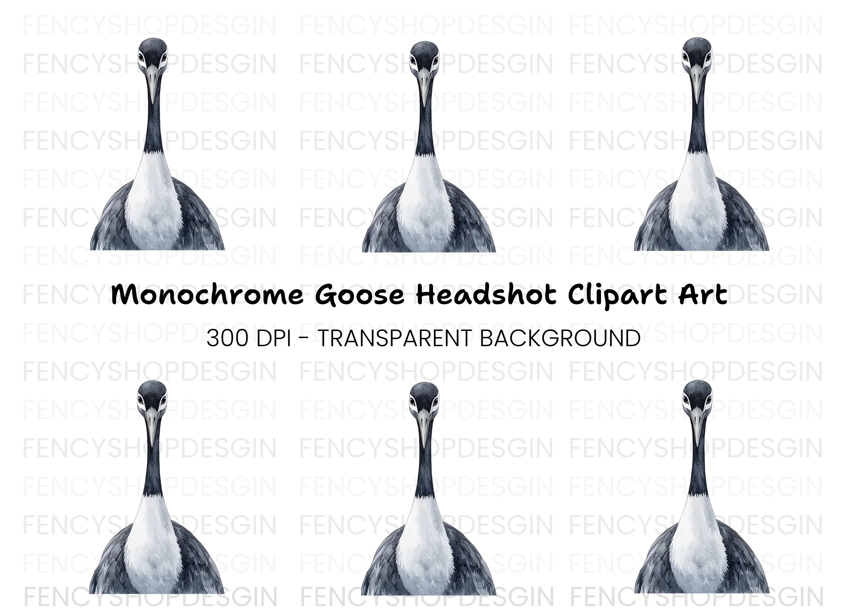 Striking Crane Head Clipart Bundle