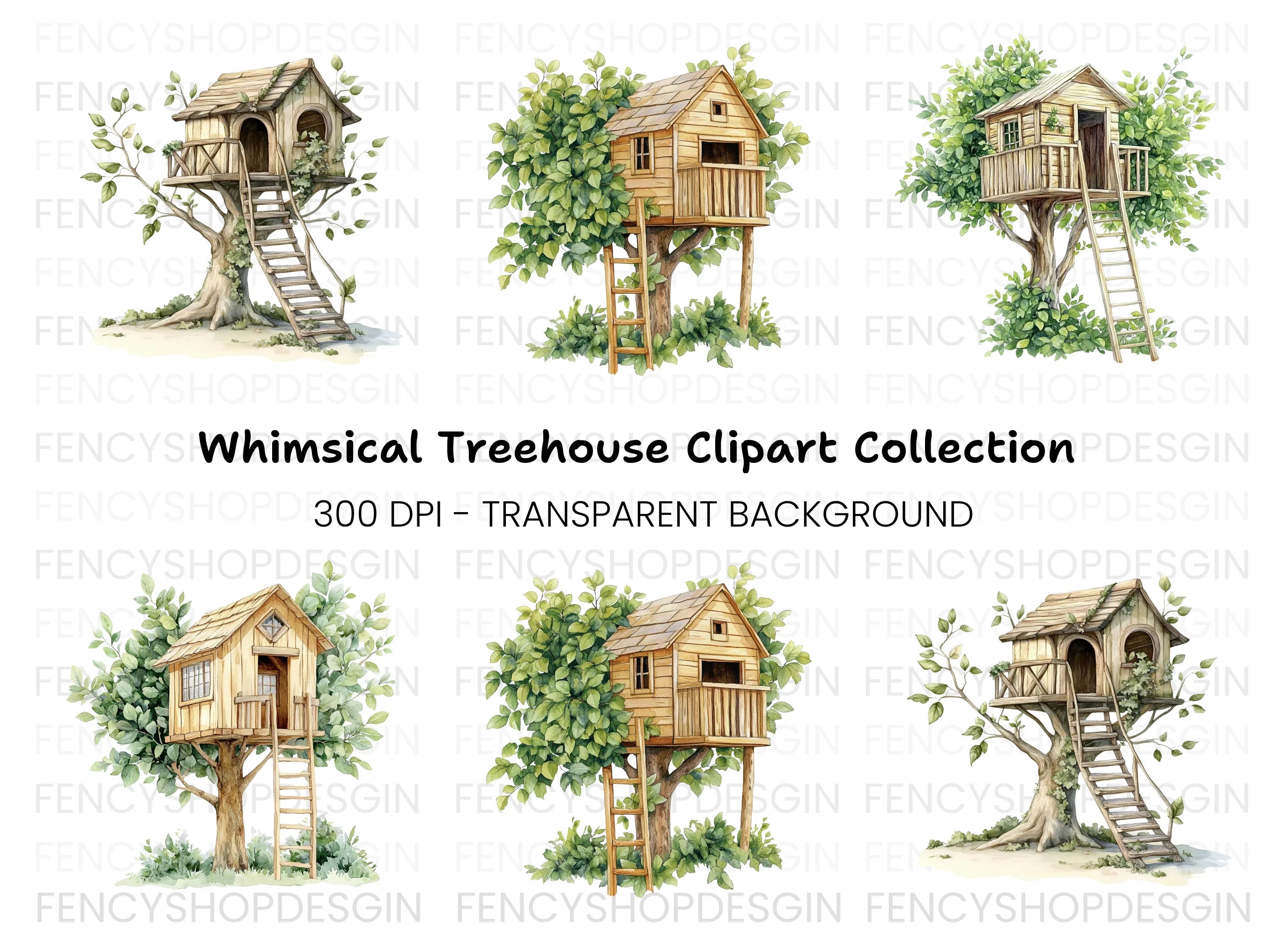 Treehouse Clipart Bundle