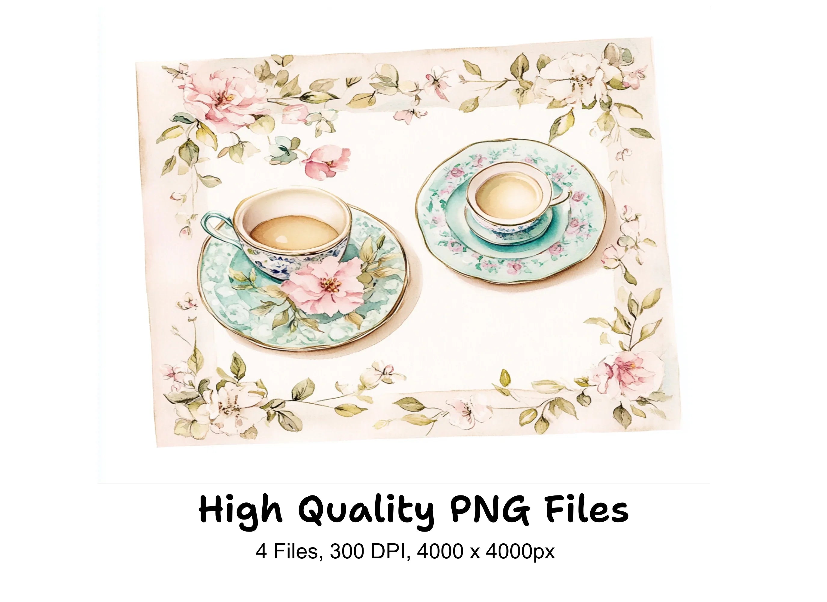 Elegant Tea Party Clipart Bundle