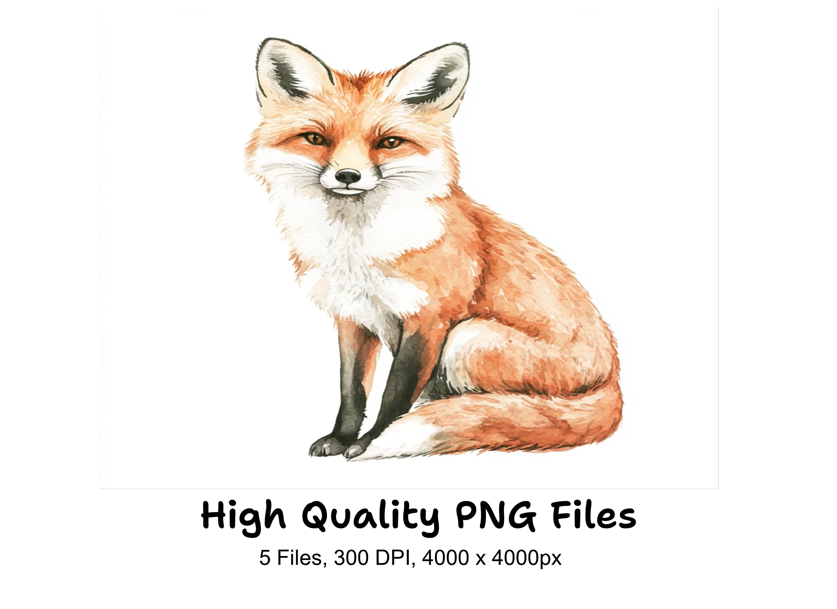 Cute Fox Clipart Bundle