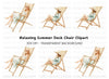 Relaxing Women on Beach Chairs Clipart Bundle