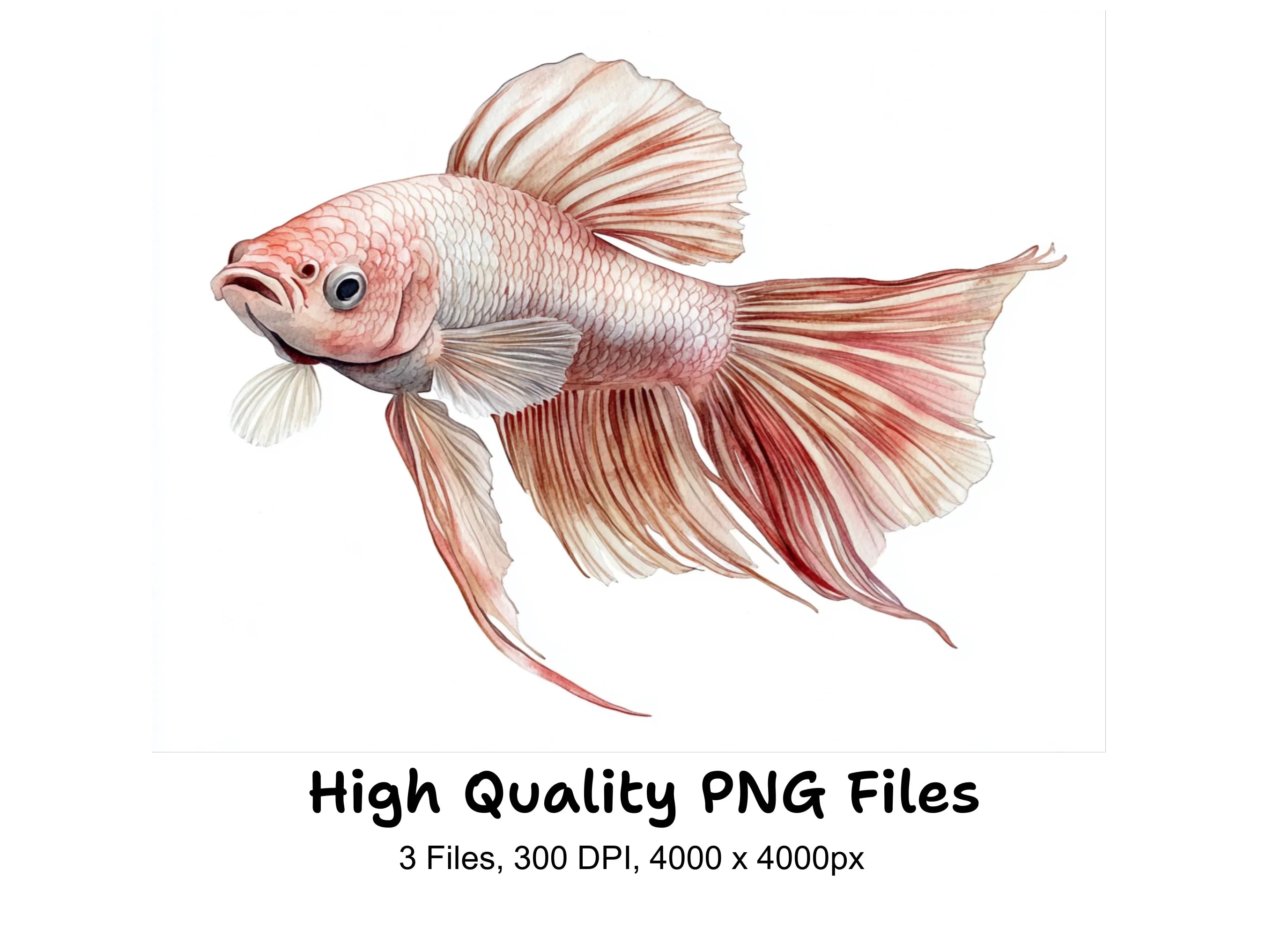 Vibrant Betta Fish Clipart Bundle