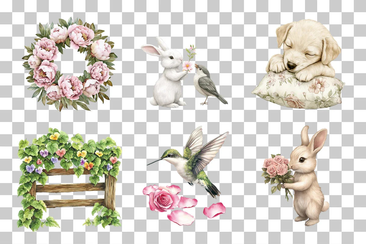 Cozy Love & Cute Animals Clipart Bundle - CraftNest - Digital Crafting and Art