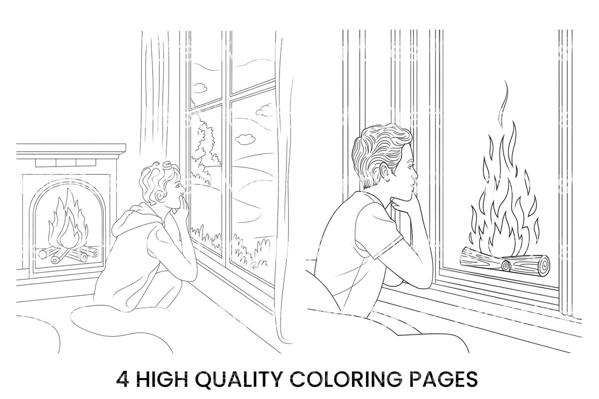 Cozy Autumn Scenes Coloring Books