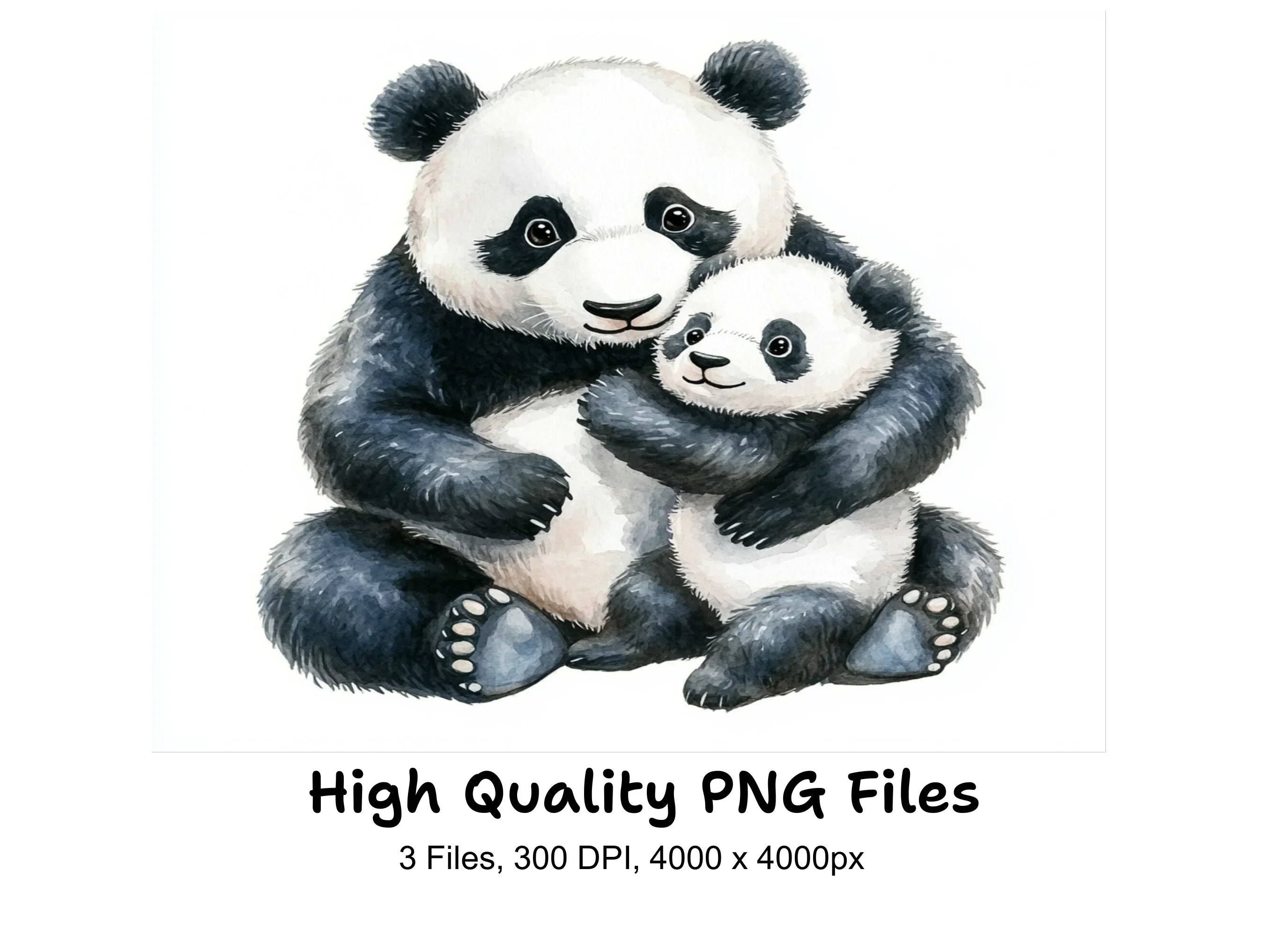 Panda Family Clipart Bundle